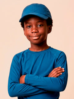 Boné UV Infantil com Proteção Solar Teens Brasil – Cobalto | Copa 2026