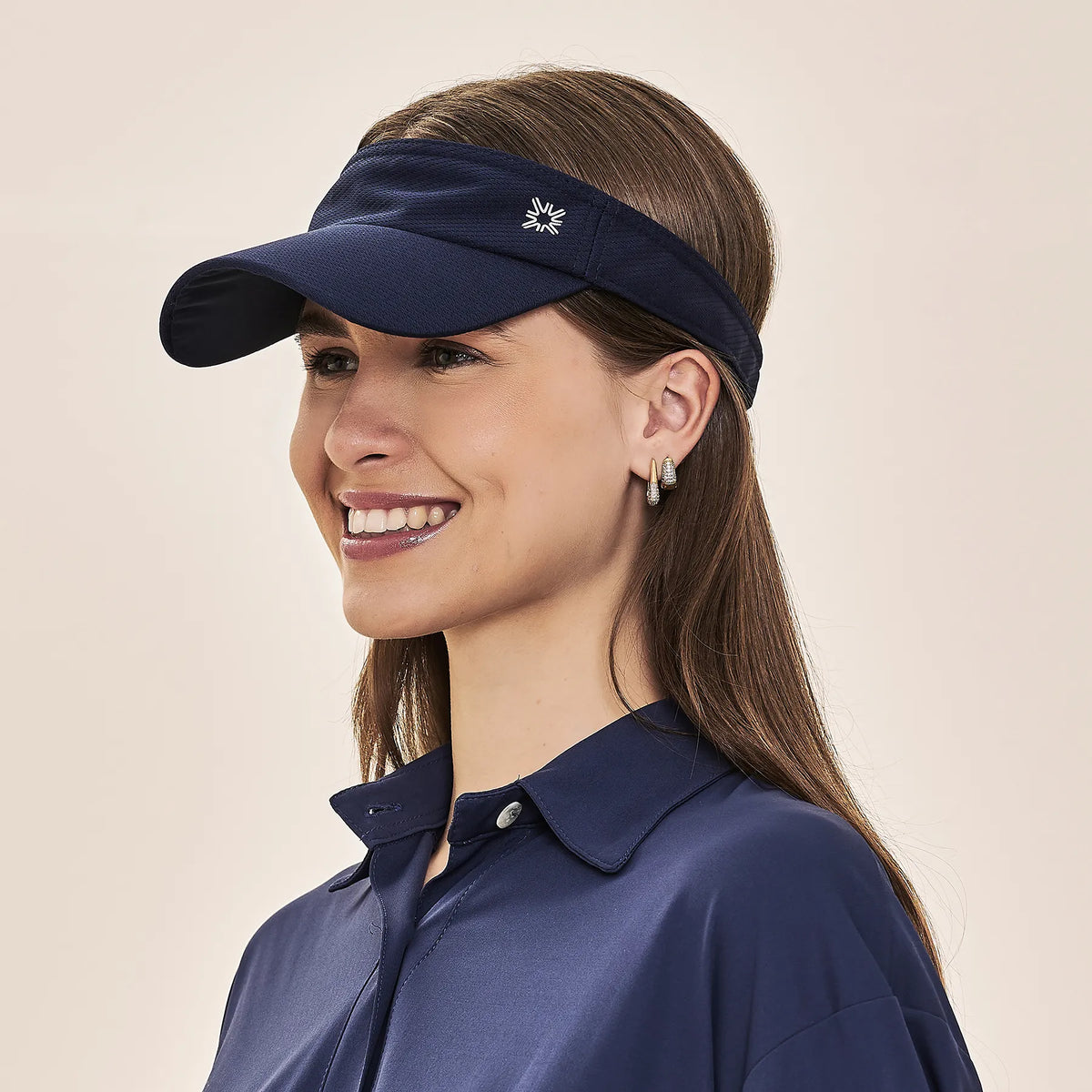 Viseira UV Com Proteção Solar Athletic Dry Marinho