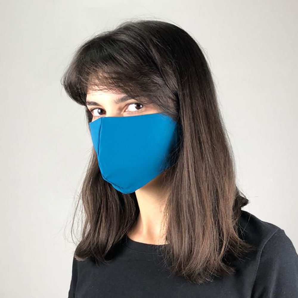 Máscara para Proteção com Ajuste UV.LINE - Azul Petróleo