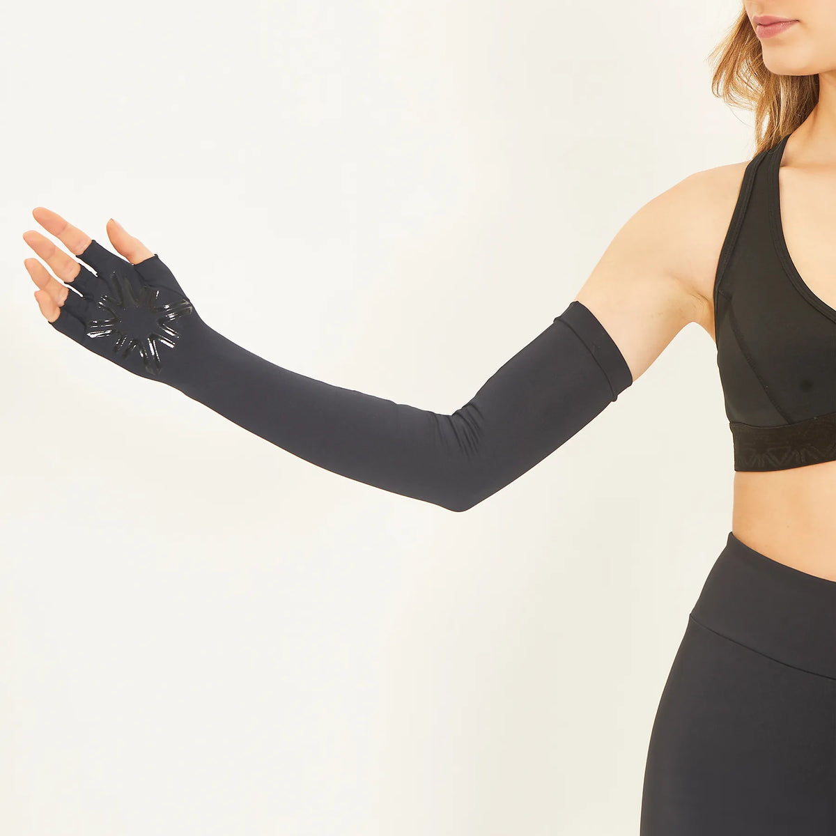 Luva UV Extra Longa Com Proteção Solar - PRETO