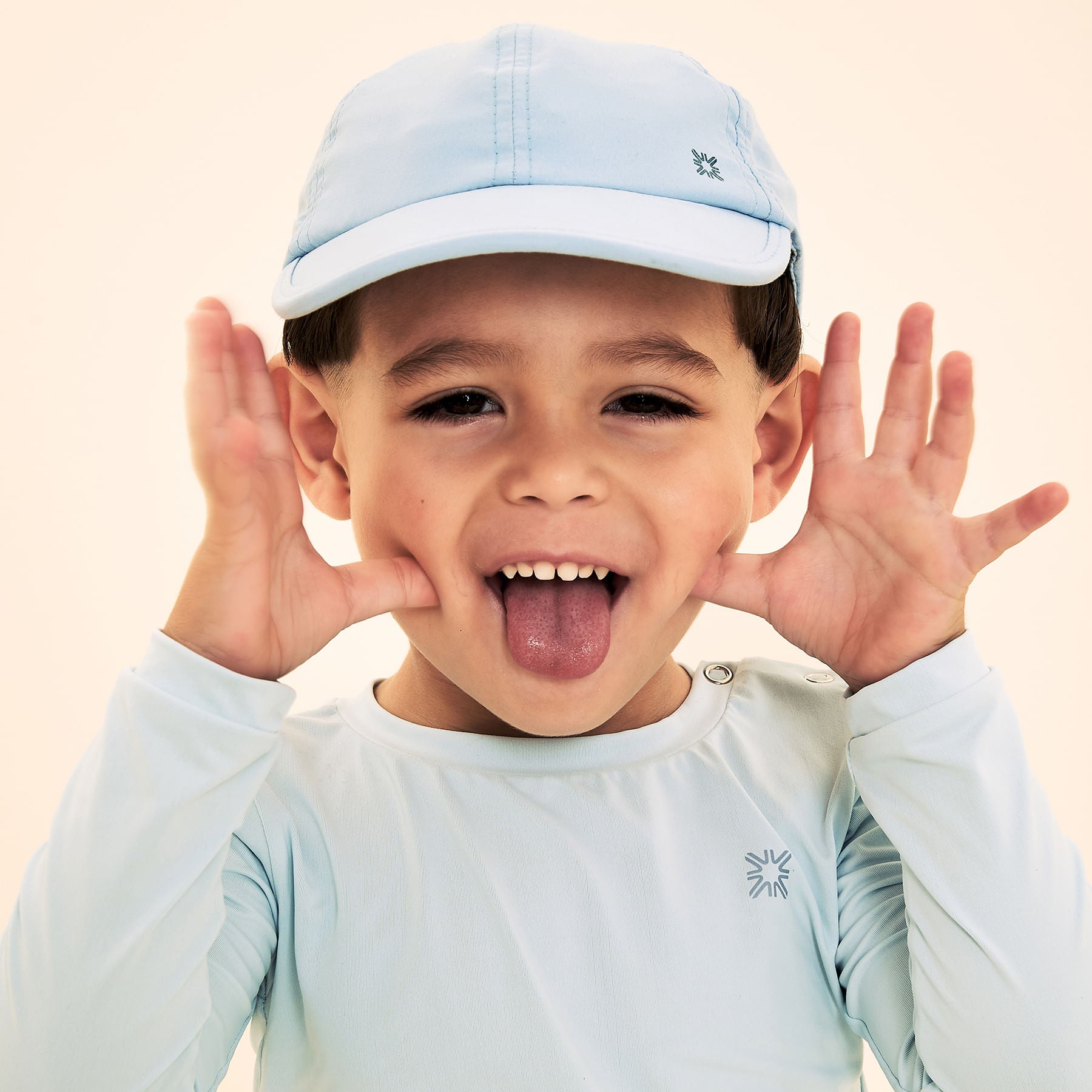 Boné UV Com Proteção Solar Baby Colors Azul Céu