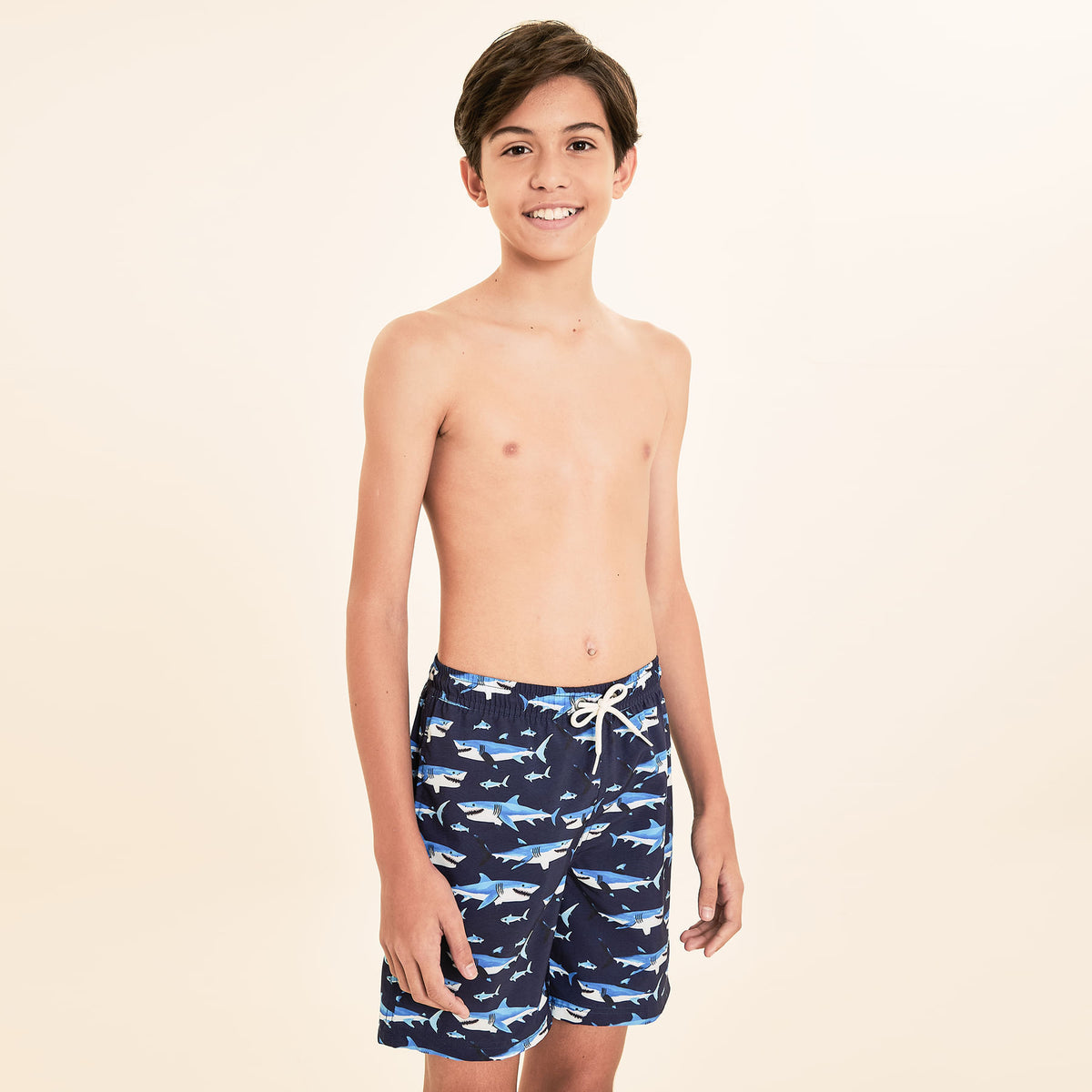 Shorts Acqua Infantil UV Com Proteção Solar Estampa Tubarão