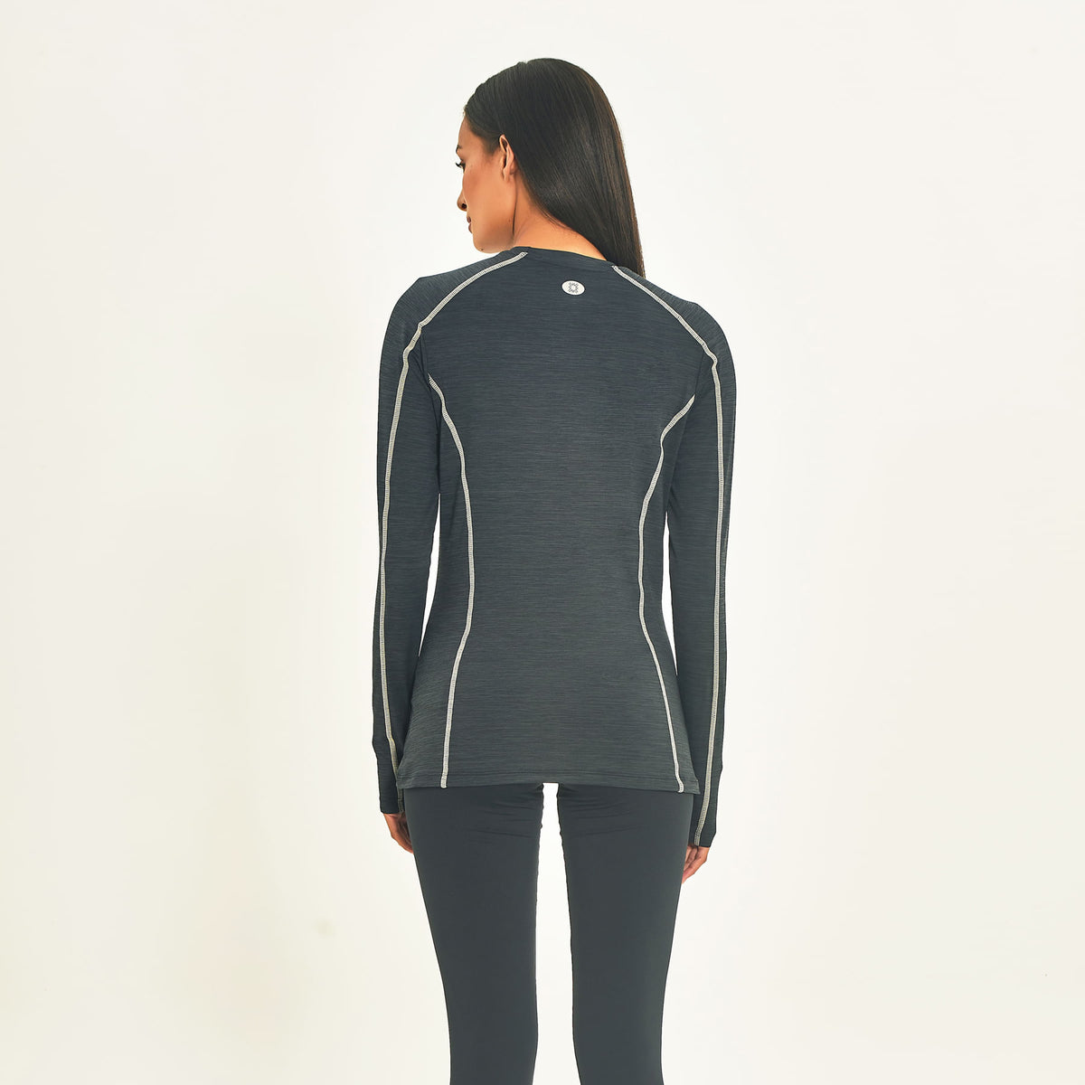 Camisa UV Feminina Com Proteção Solar Flex-PRETO/OFF WHITE