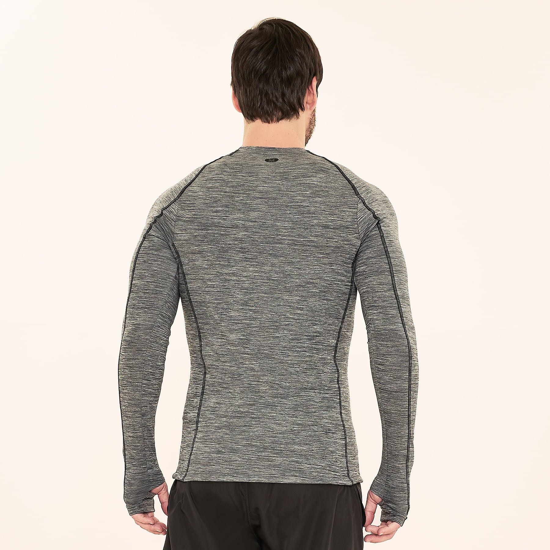 Camisa UV Masculina Com Proteção Solar Flex Mescla - CINZA MESCLA/PRETO