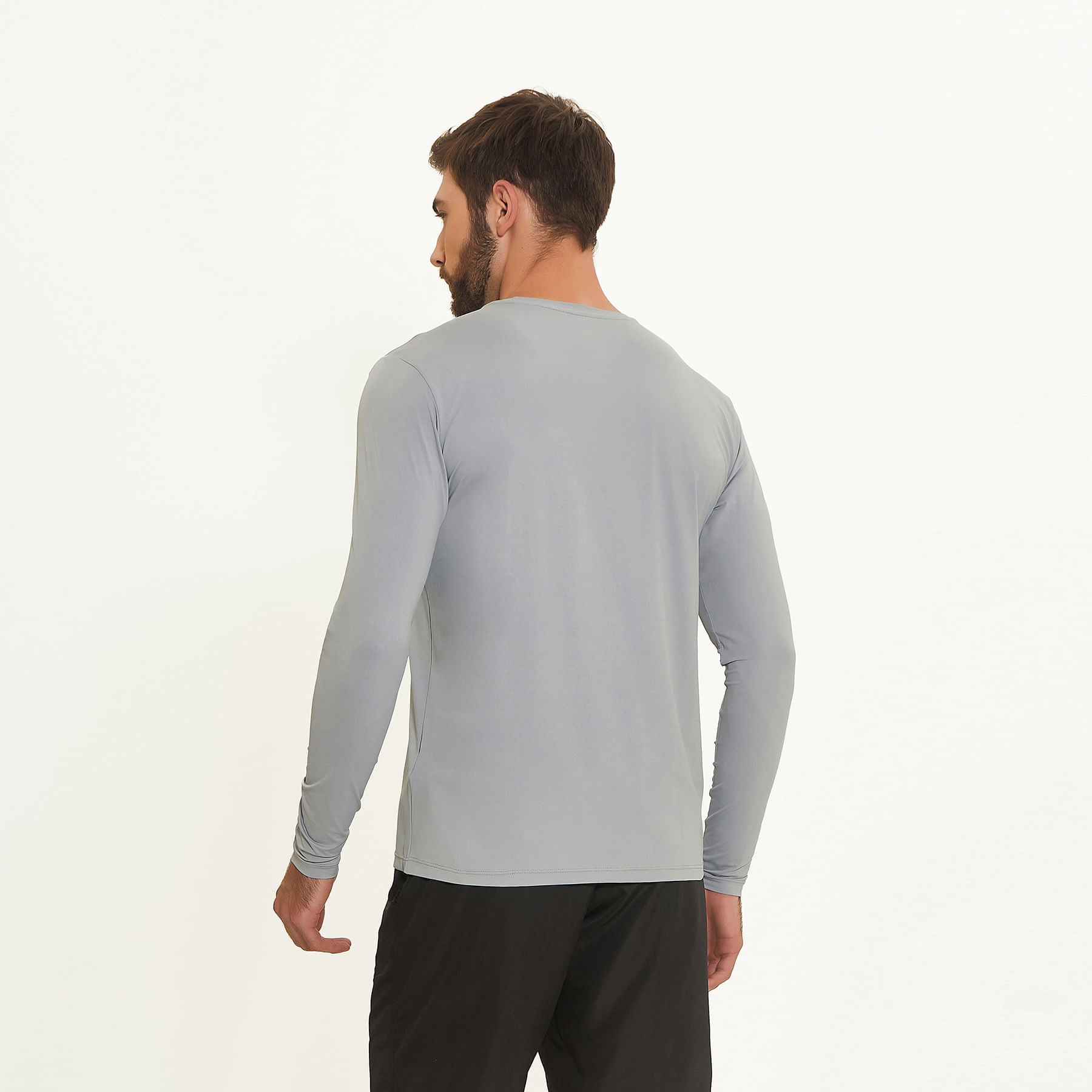 Camisa UV Masculina Com Proteção Solar Uvpro Cinza
