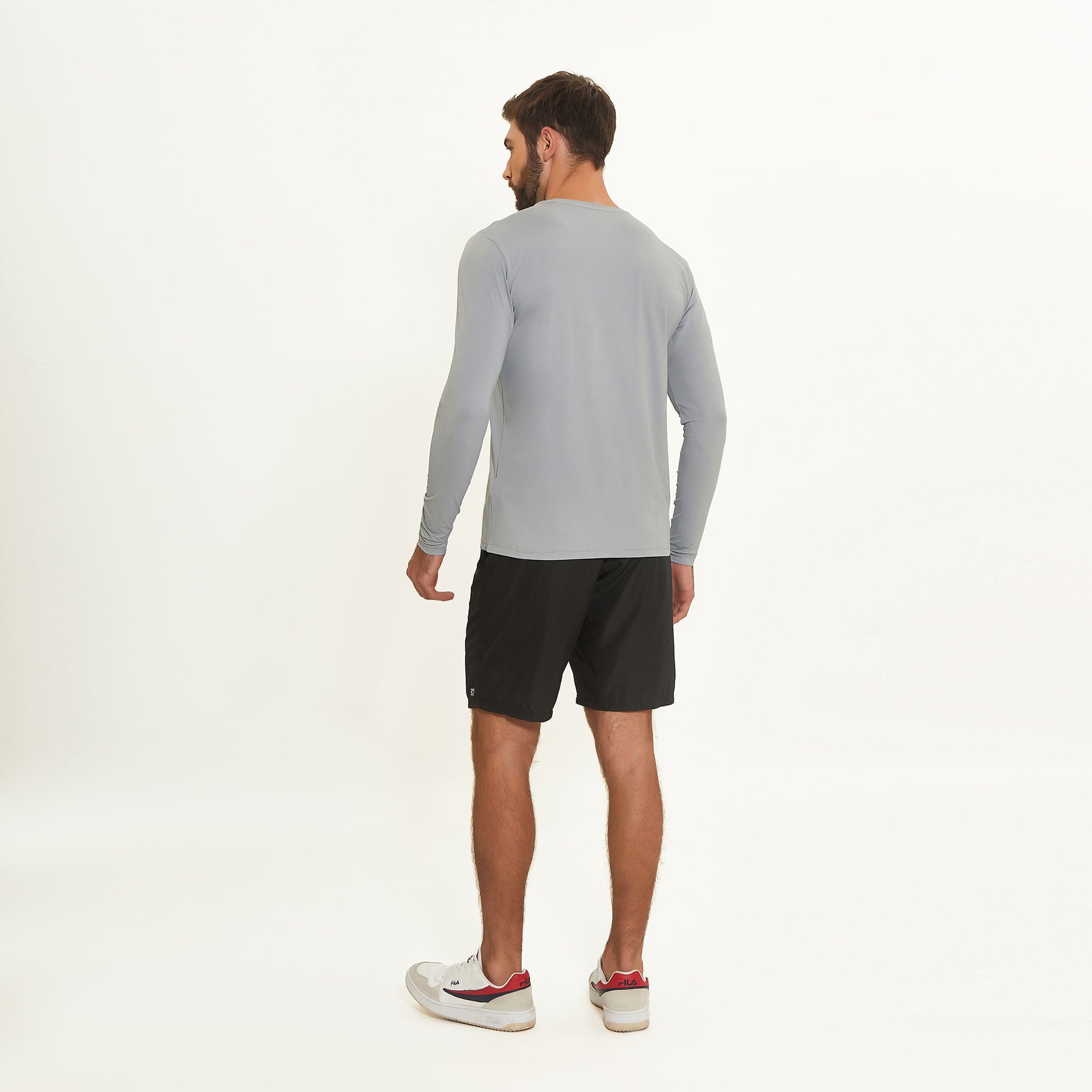 Camisa UV Masculina Com Proteção Solar Uvpro Cinza