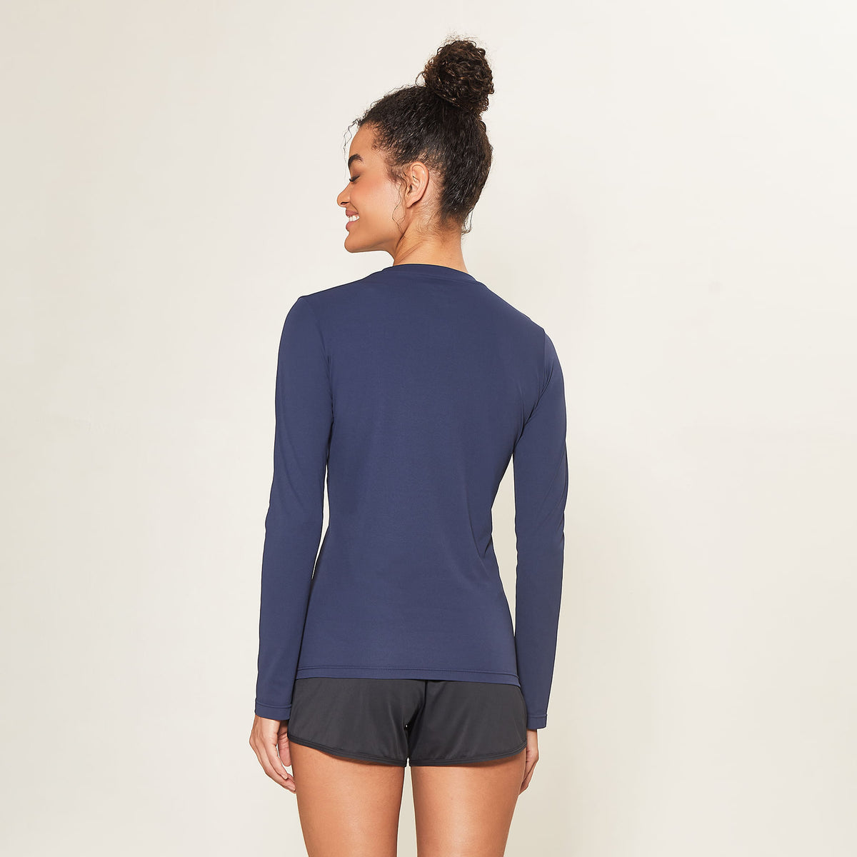 Camisa UV Feminina Com Proteção Solar Sport Fit  Marinho