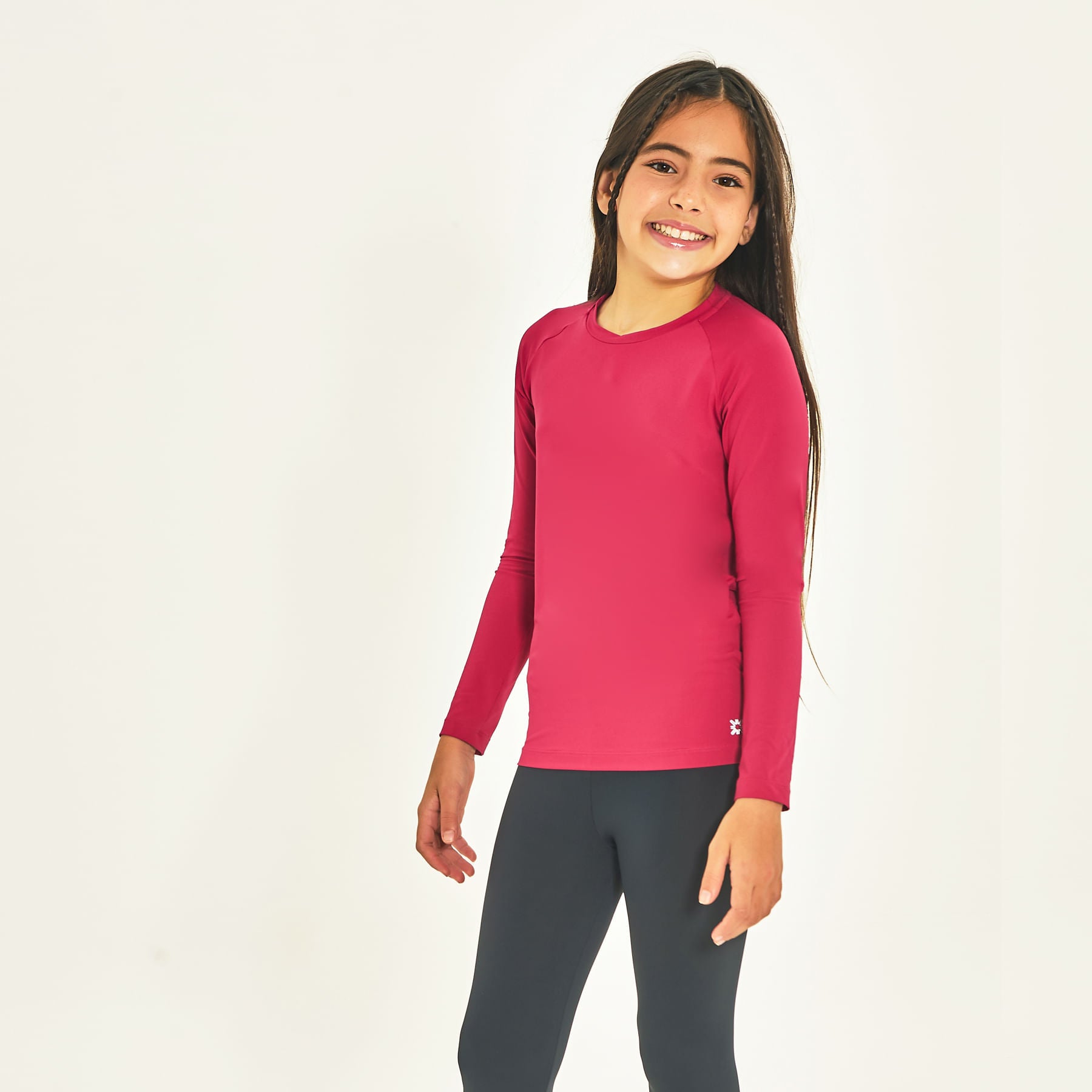 Camisa UV Infantil Com Proteção Solar Uvpro Cereja