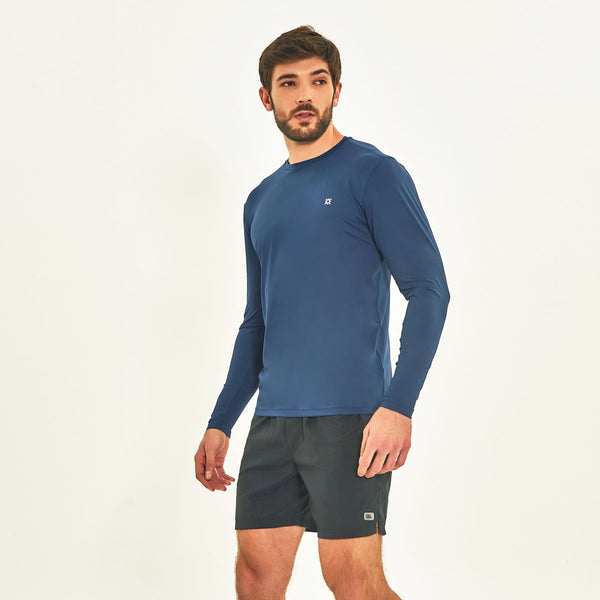 Camisa UV Masculina Com Proteção Solar Uvpro Marinho