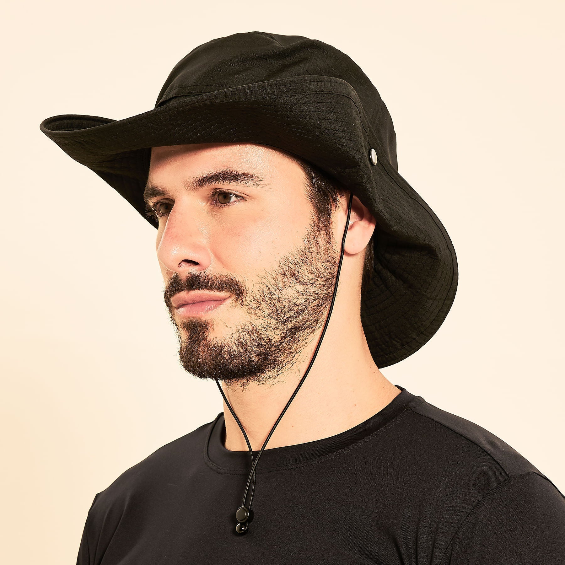 Chapéu Safari Com Proteção Solar - PRETO