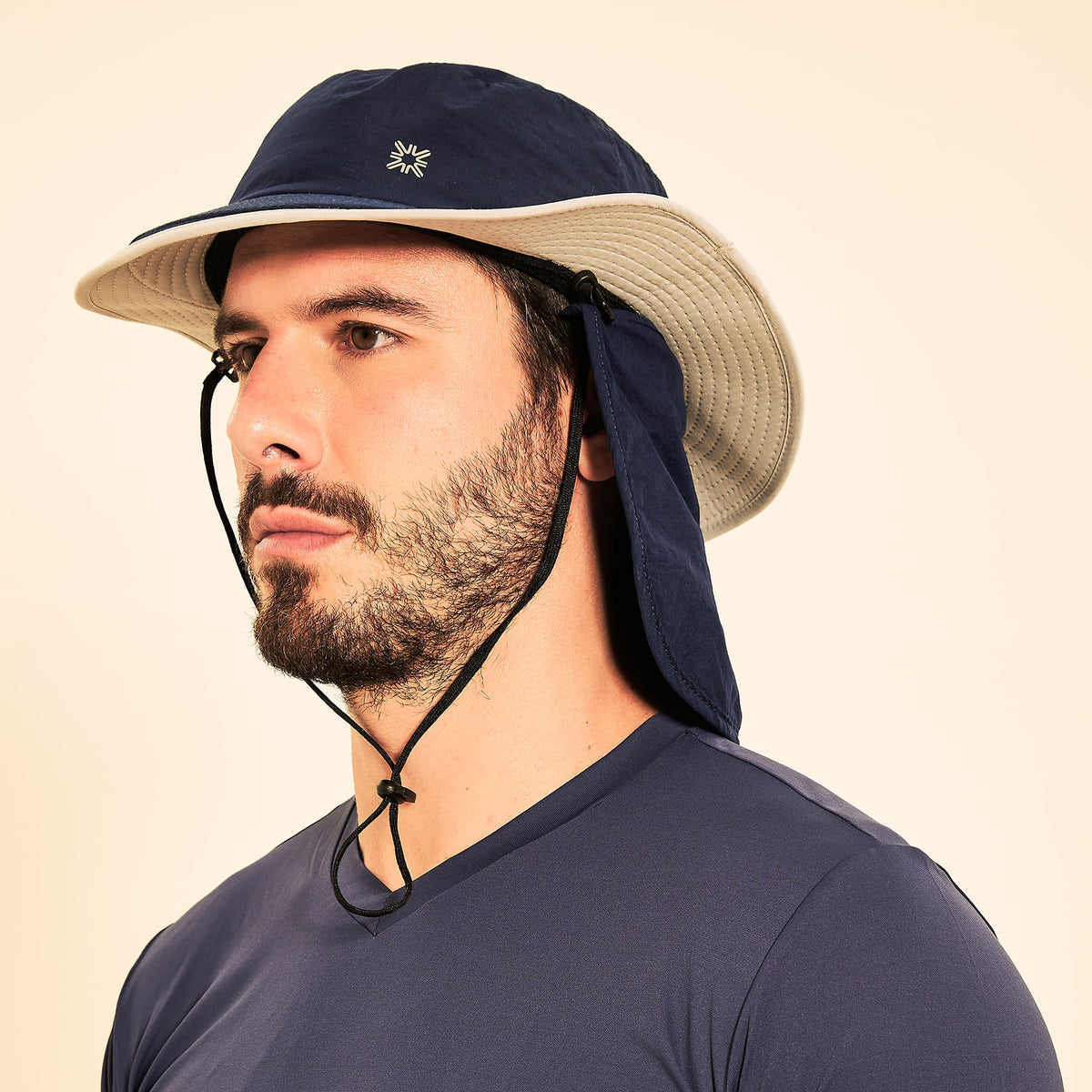 Chapéu UV Com Proteção Solar Kansas - MARINHO/CINZA