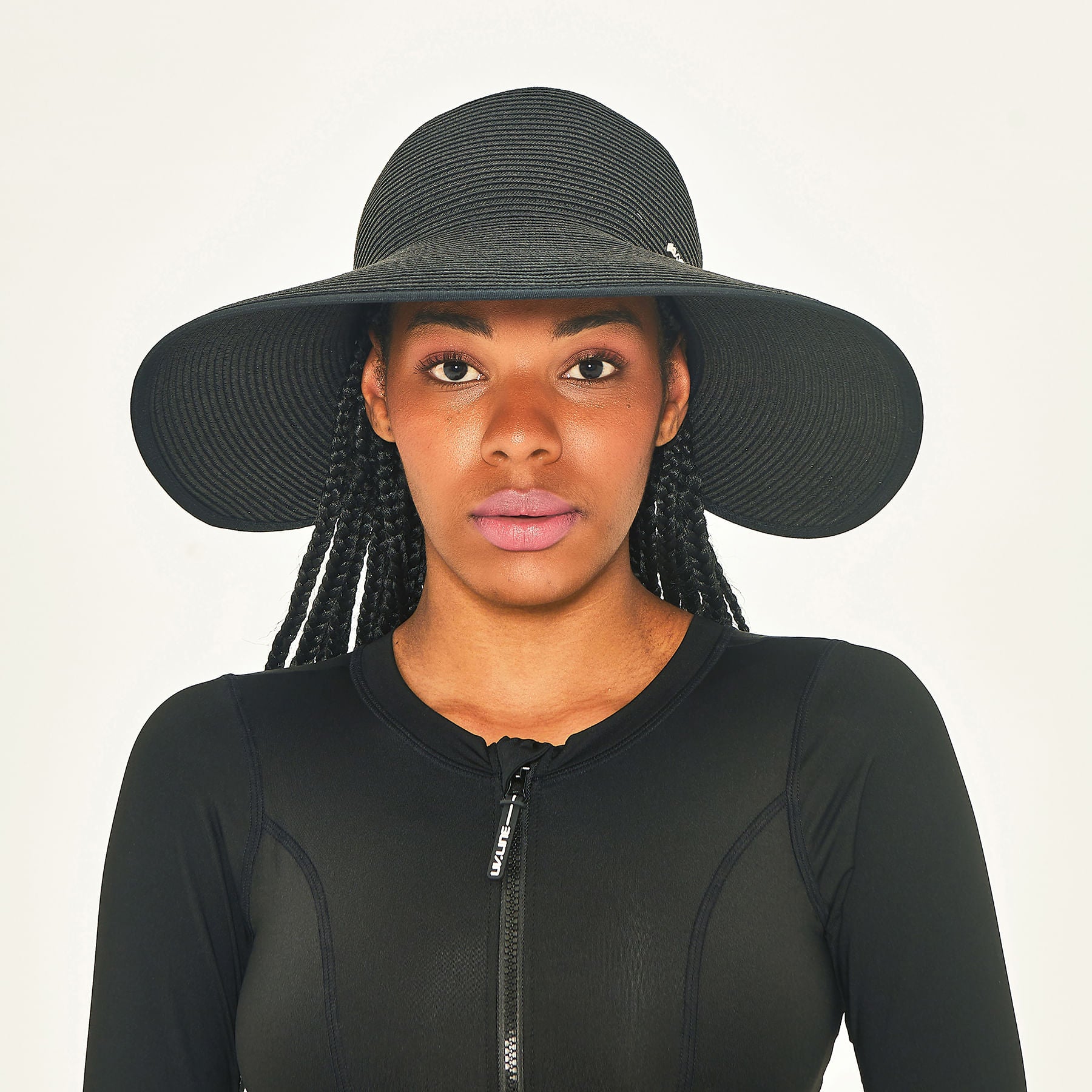 Chapéu de Palha UV Com Proteção Solar Santorini - PRETO