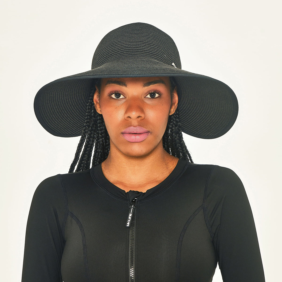 Chapéu de Palha UV Com Proteção Solar Santorini - PRETO