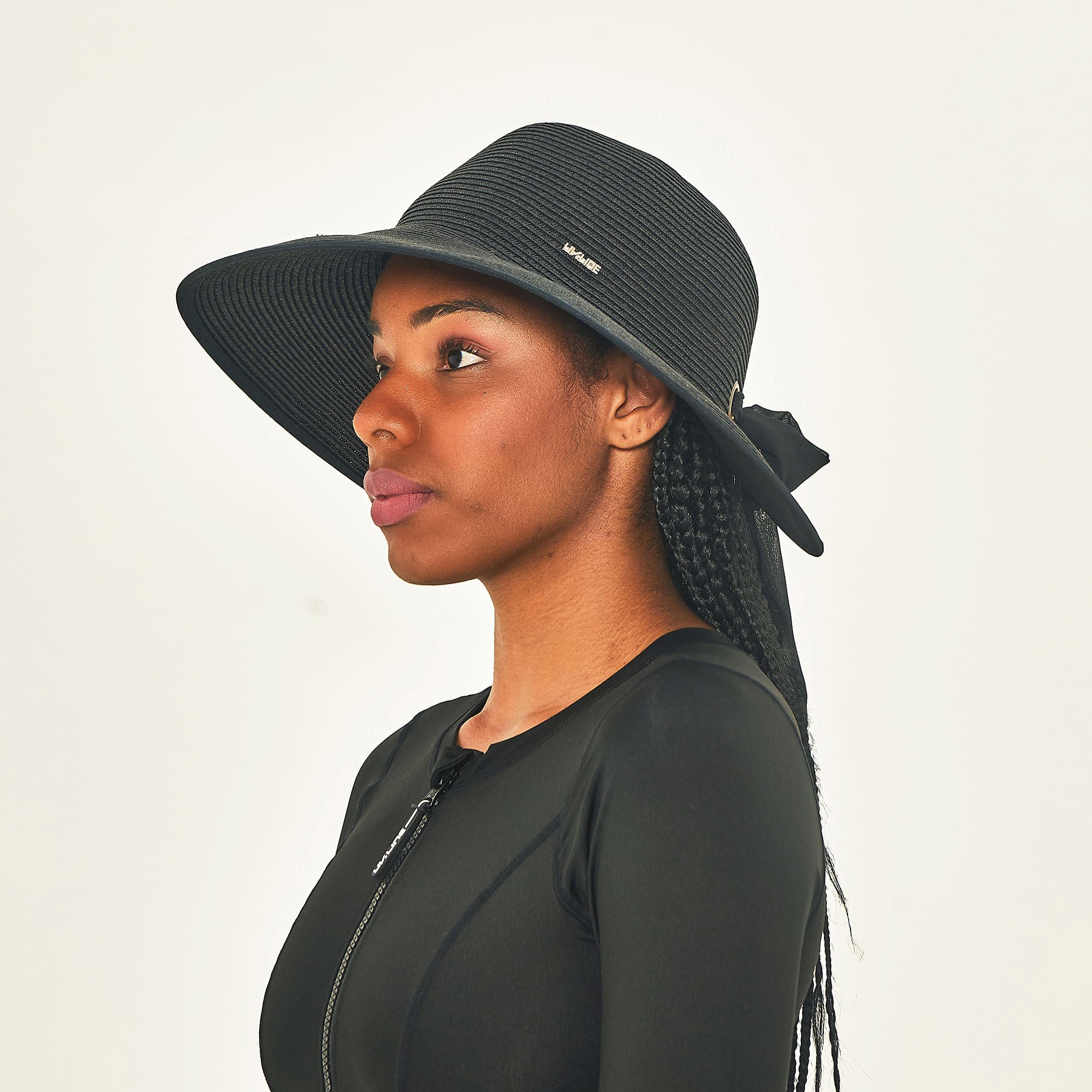 Chapéu de Palha UV Com Proteção Solar Santorini - PRETO