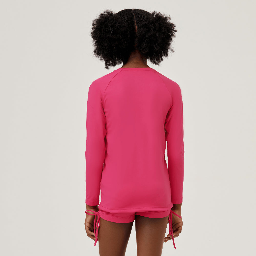 Camiseta UV Infantil Com Proteção Solar Uvpro Pink