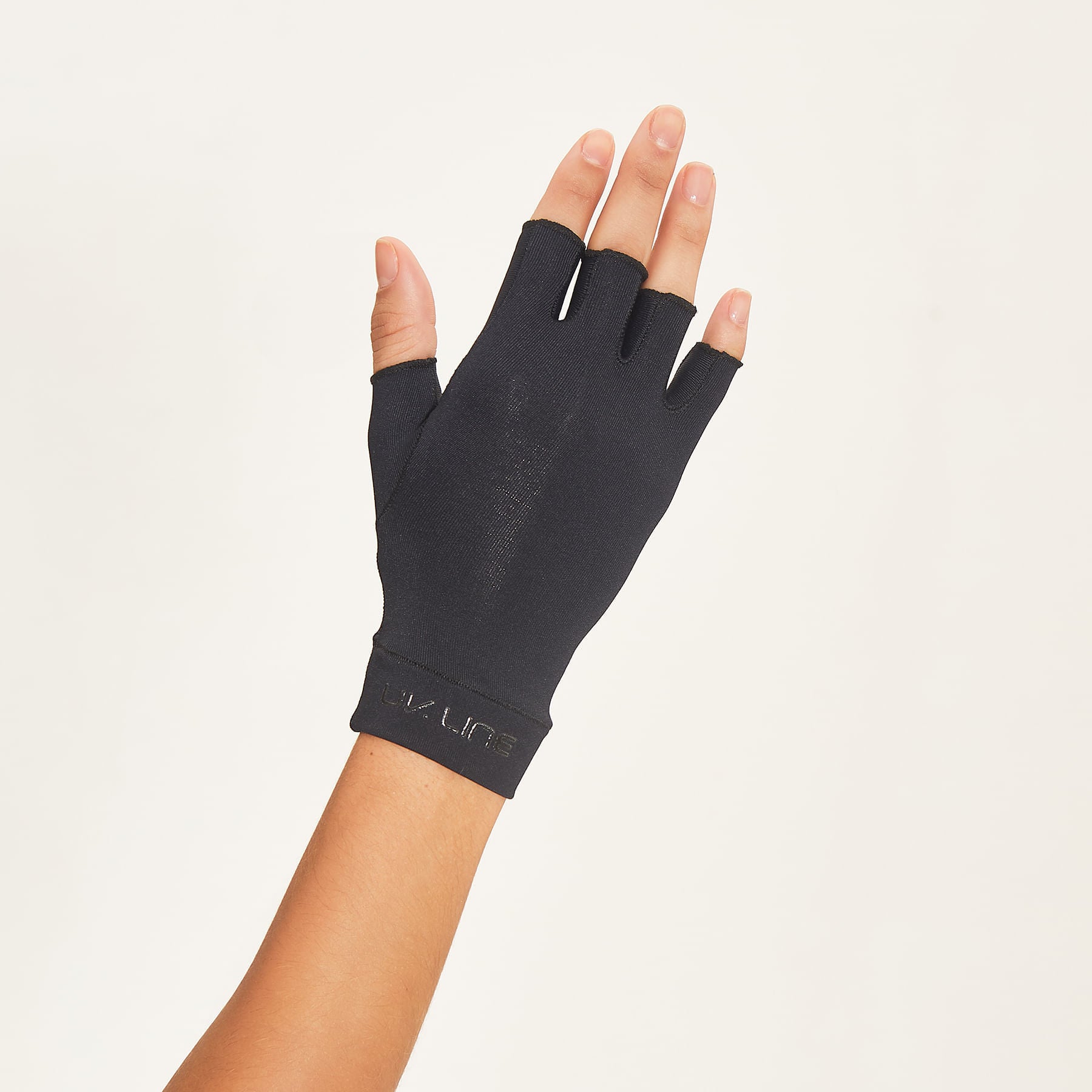 Luva UV Curta Com Proteção Solar - PRETO