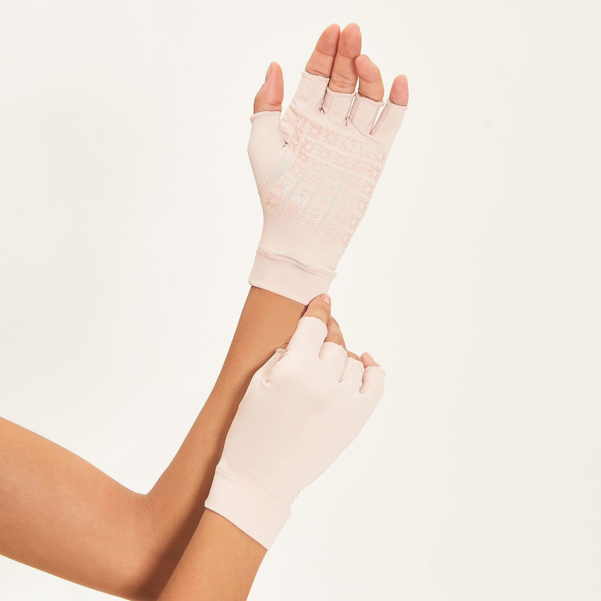 Luva UV Curta Anti-Aging Com Proteção Solar - BEGE