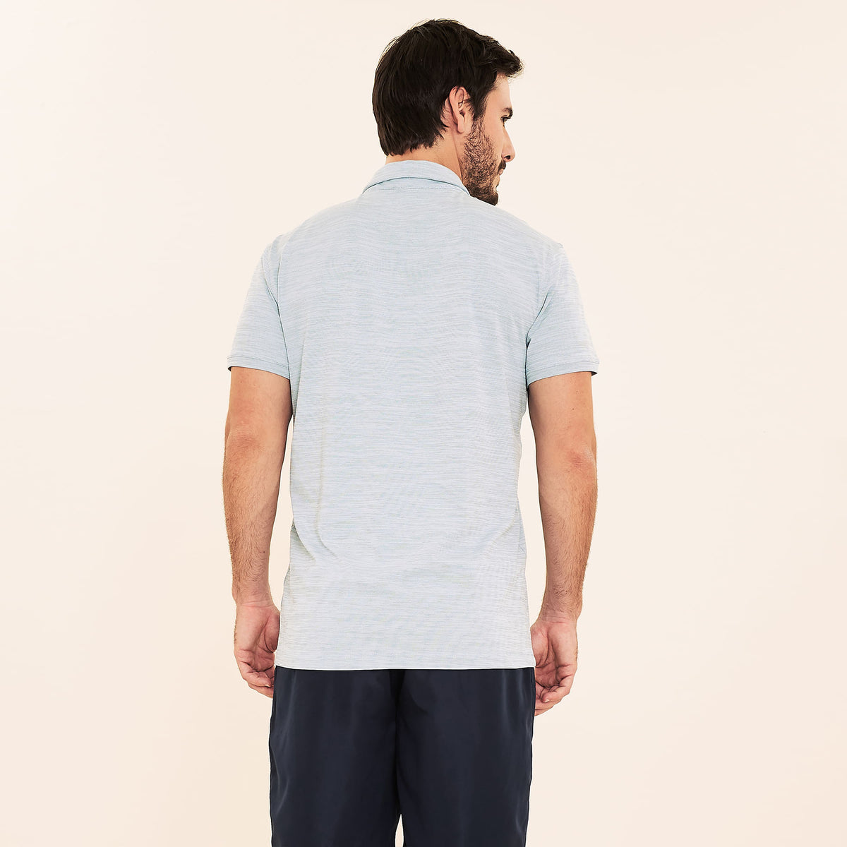 Camisa UV Polo Masculina Com Proteção Solar-AZUL CEU