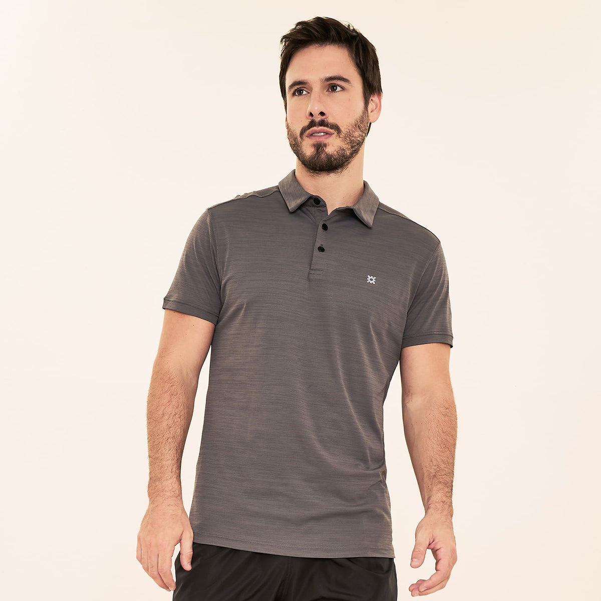 Camisa UV Polo Masculina Com Proteção Solar-CHUMBO
