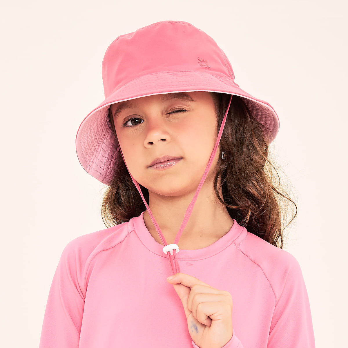 Chapéu UV Infantil Com Proteção Solar Basic Kids - PINK/ROSA