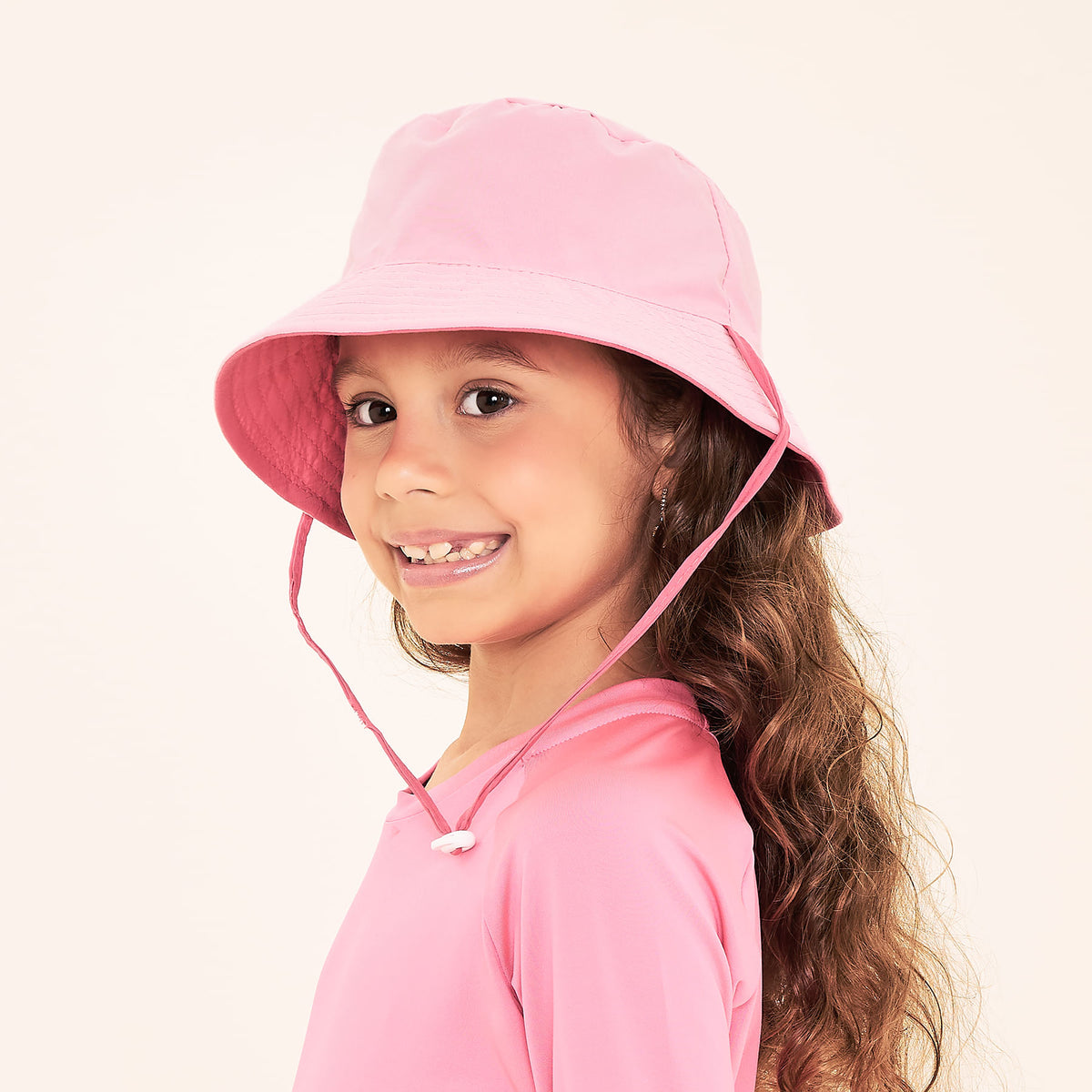 Chapéu UV Infantil Com Proteção Solar Basic Kids - PINK/ROSA