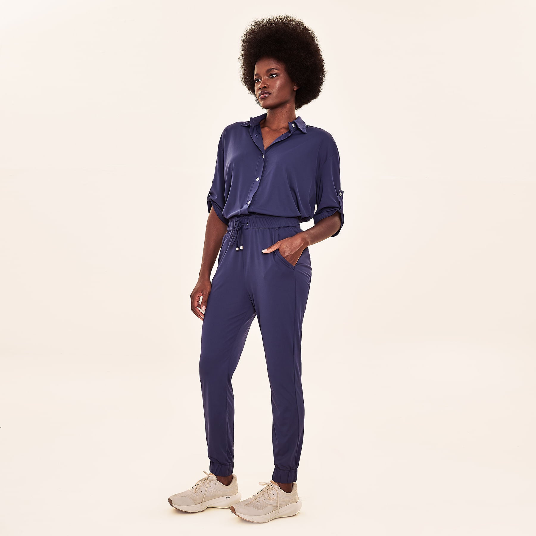 Calça Basic UV Com Proteção Solar Marinho