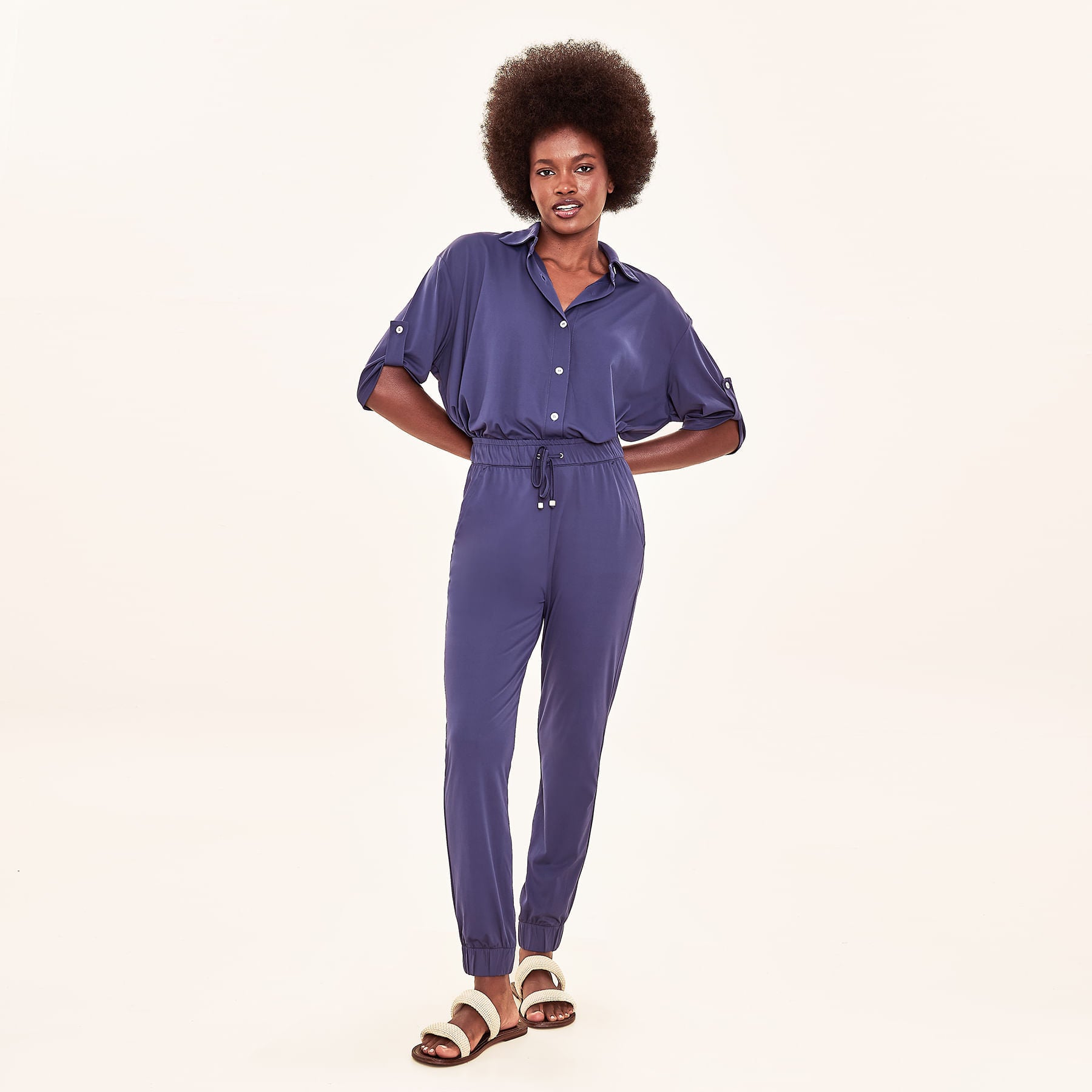 Calça Basic UV Com Proteção Solar Marinho