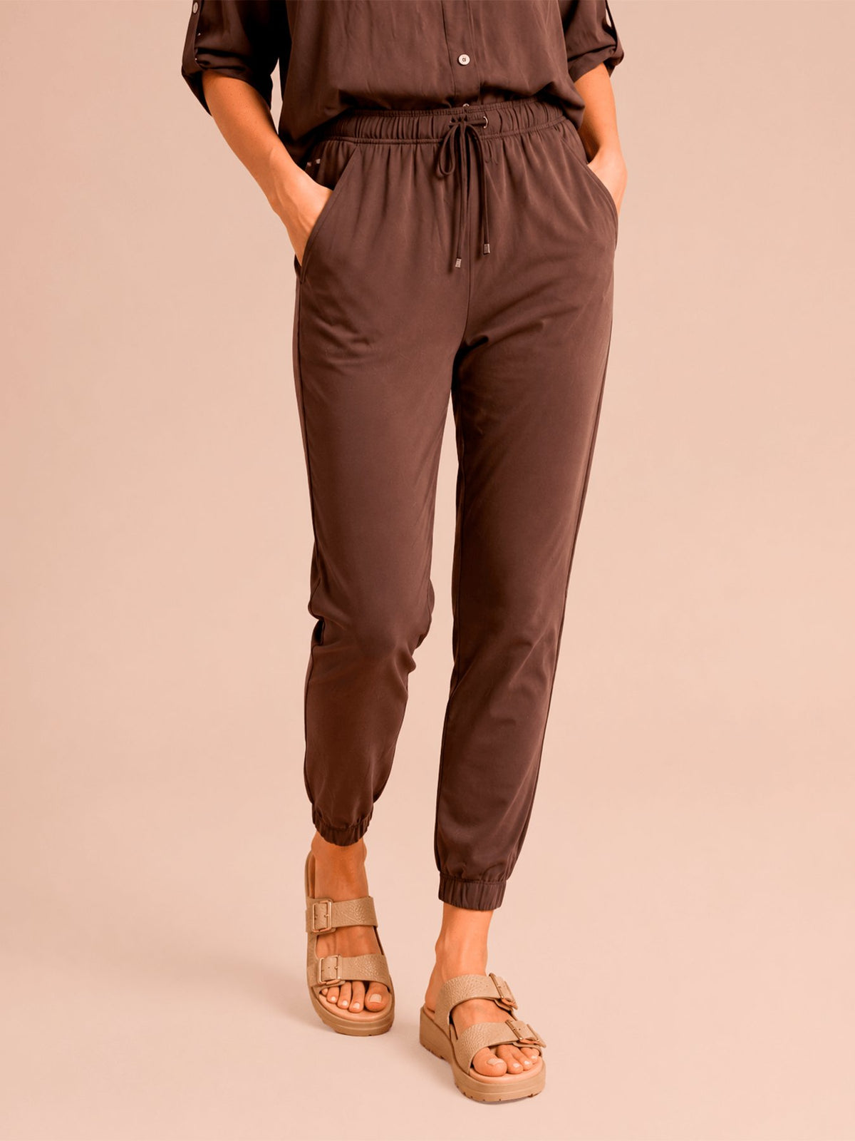 Calça UV Basic Com Proteção Solar - MARROM ESCURO