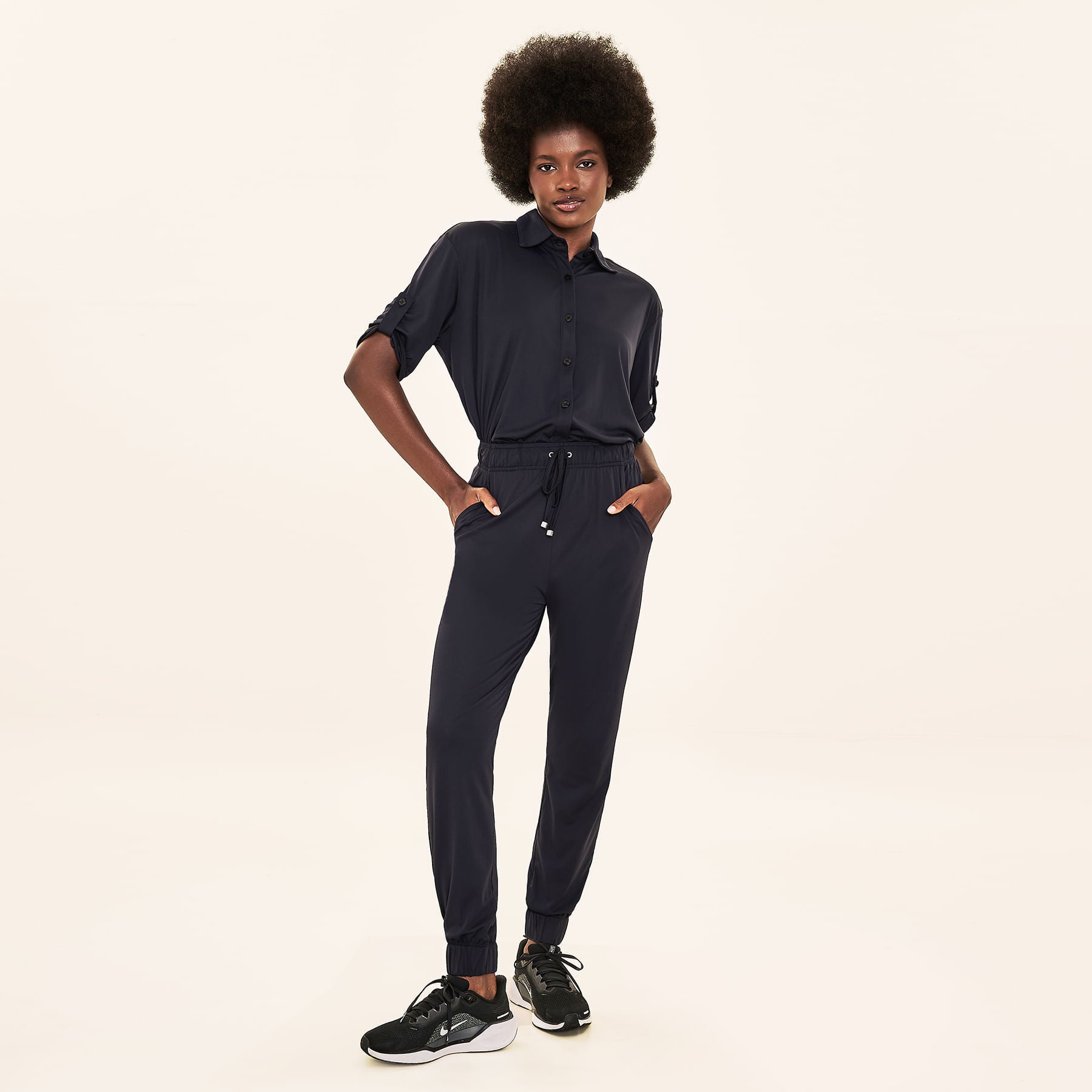 Calça UV Basic Com Proteção Solar Preto