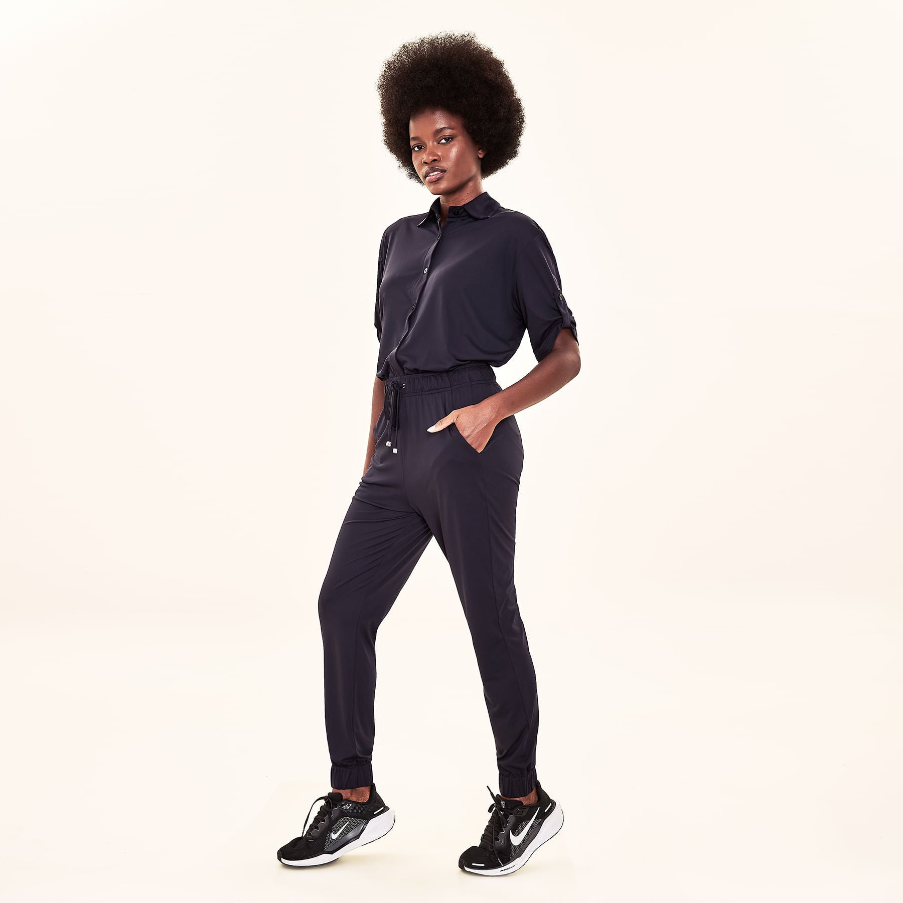 Calça UV Basic Com Proteção Solar Preto