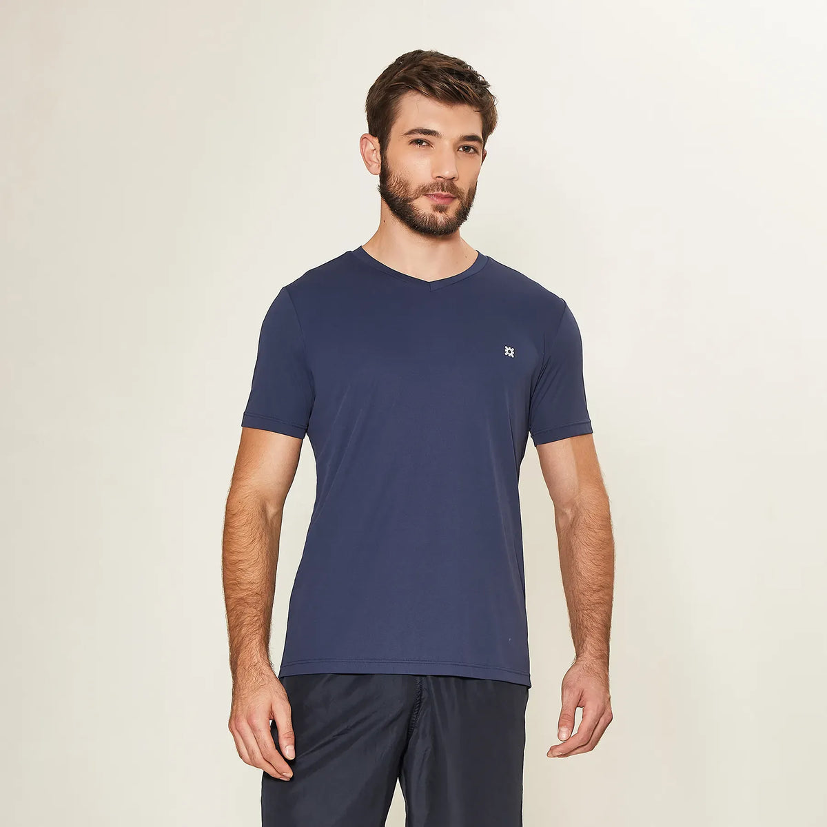 Camisa UV Masculina Com Proteção Solar UVPRO FIT MC - MARINHO