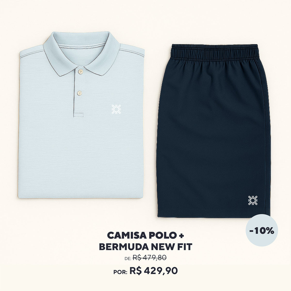 Camisa UV Polo Masculina Com Proteção Solar-AZUL CEU