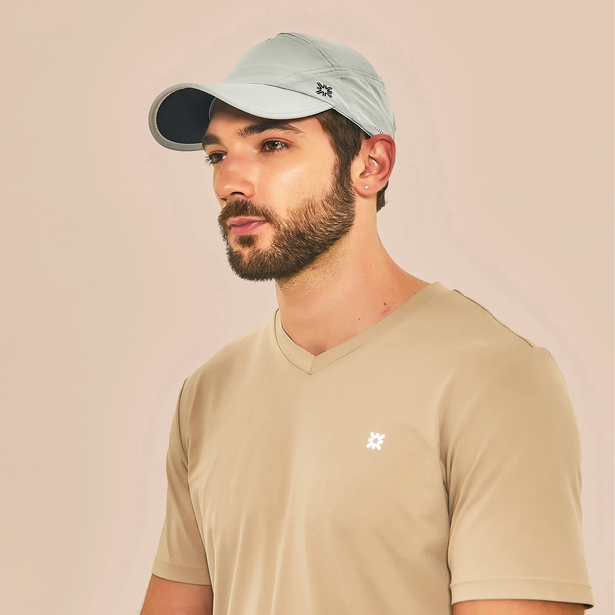 Boné UV Com Proteção Solar New Fit - CINZA/PRETO