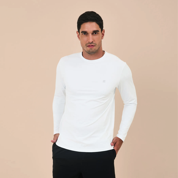 Camisa UV Masculina Com Proteção Solar Uvpro Branco
