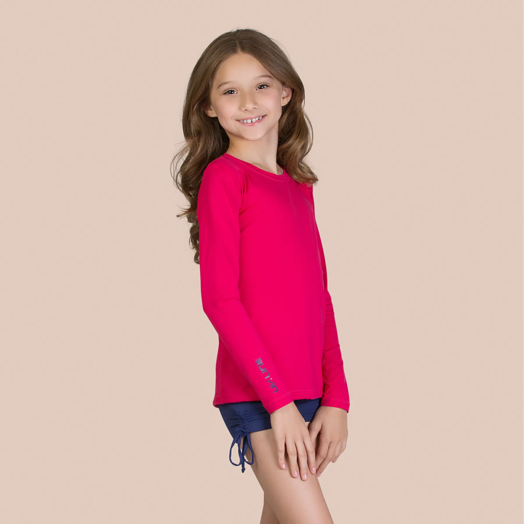 Camisa UV Slim Pro Infantil Com Proteção Solar Pink