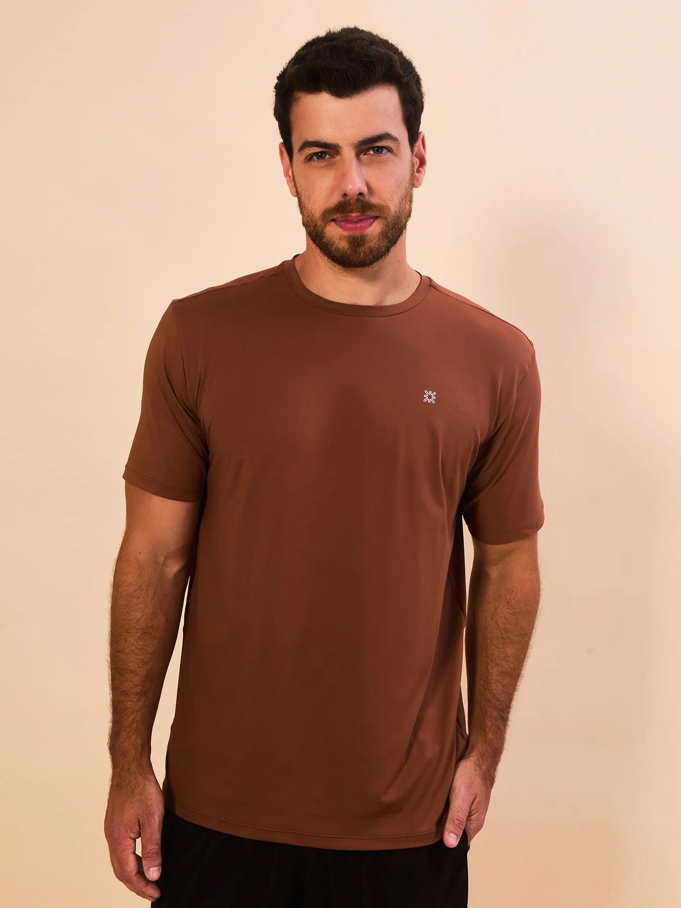 Camisa UV Masculina Com Proteção Solar Uv Pro-MARROM