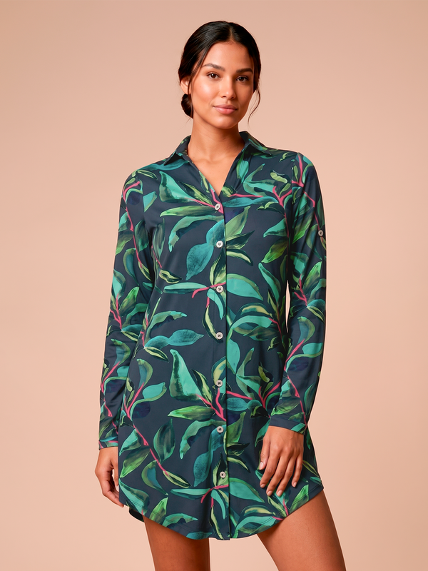 Saída de Praia UV.LINE Chemise Garden | Feminino
