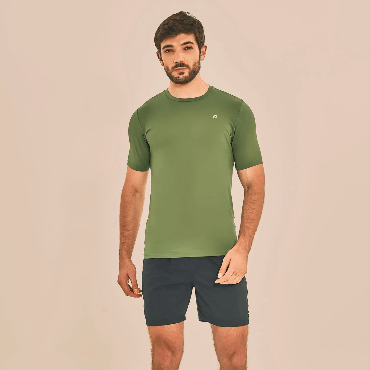 Camisa UV Masculina Com Proteção Solar Uvpro Verde Militar