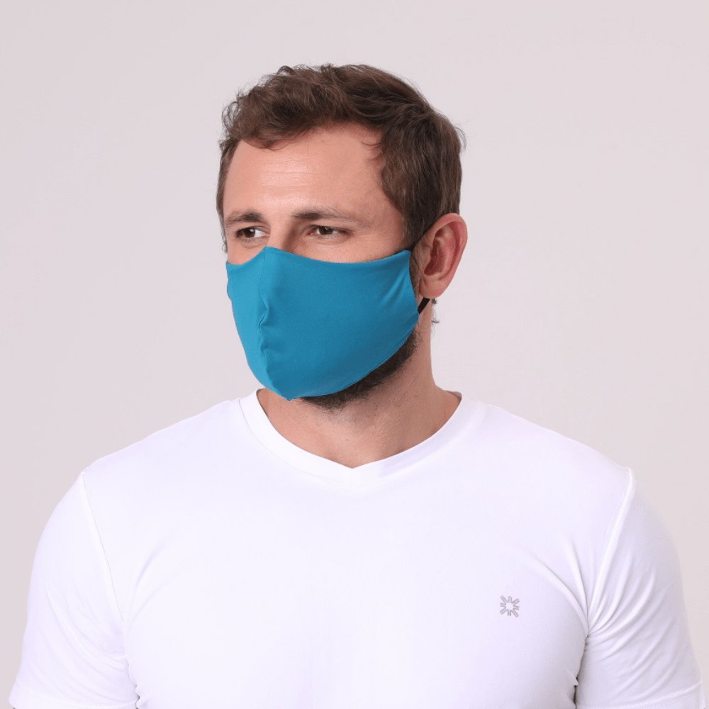 Máscara para Proteção Poliamida UV.LINE - Azul Petróleo