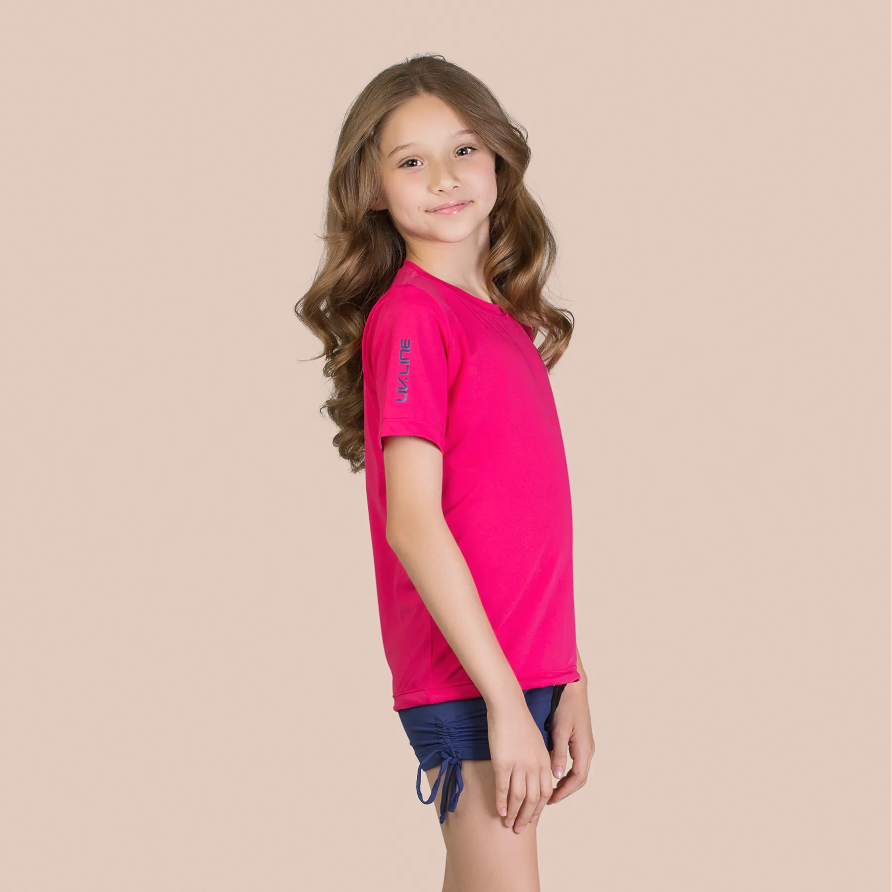Camiseta UV Slim Pro Infantil Com Proteção Solar Pink