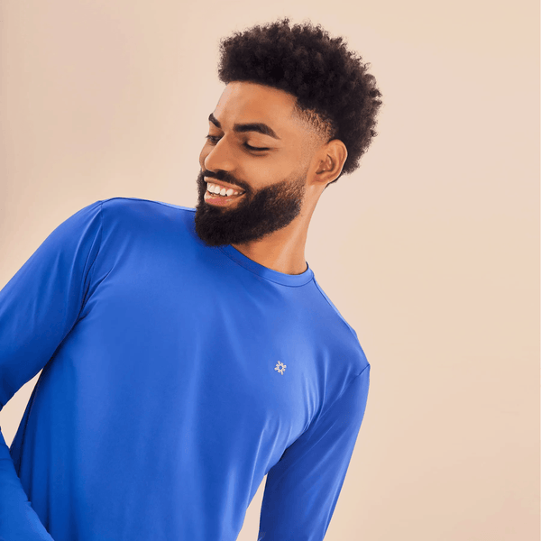 Camisa UV Masculina Com Proteção Solar Uvpro Cobalto