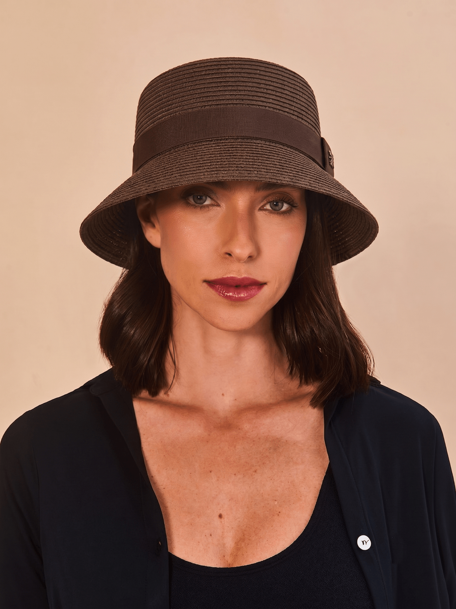 Chapéu UV Com Proteção Solar Cap-Ferrat Areia-MARROM