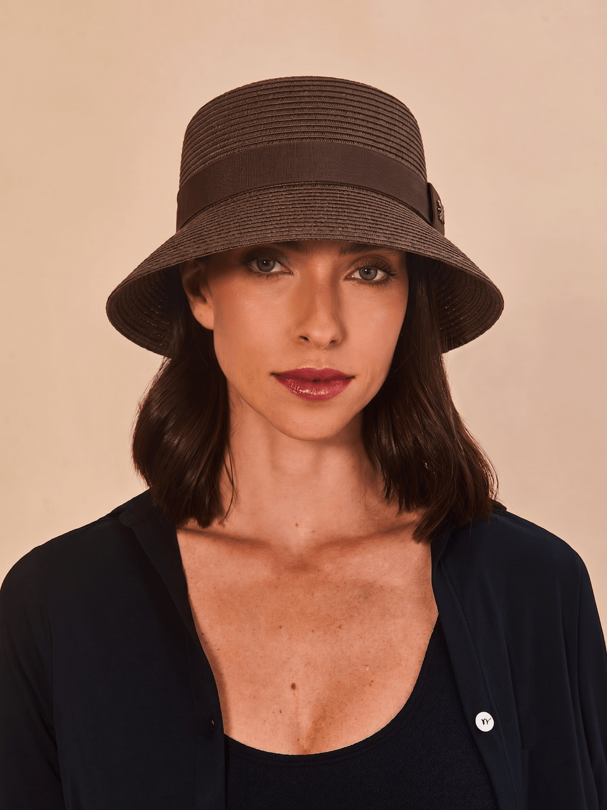 Chapéu UV Com Proteção Solar Cap-Ferrat Areia-MARROM