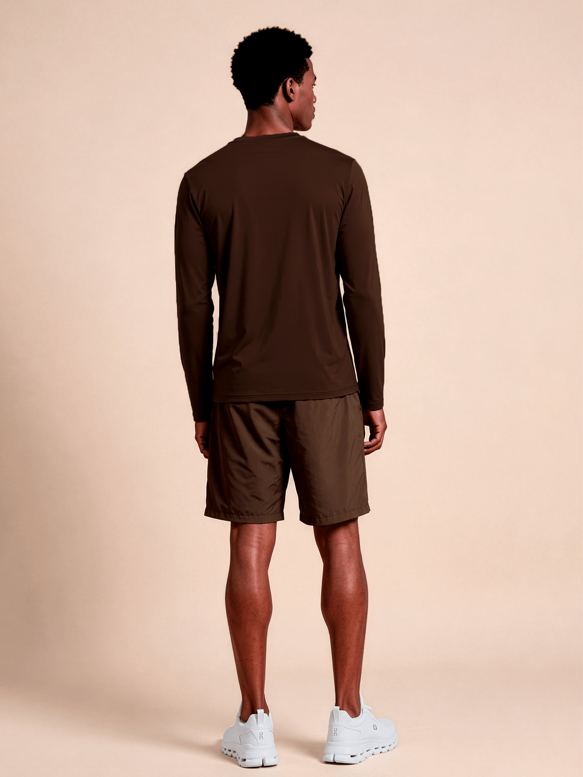 Camiseta UV Com Proteção Solar New Fit Textura ML MASC - Marrom Escuro