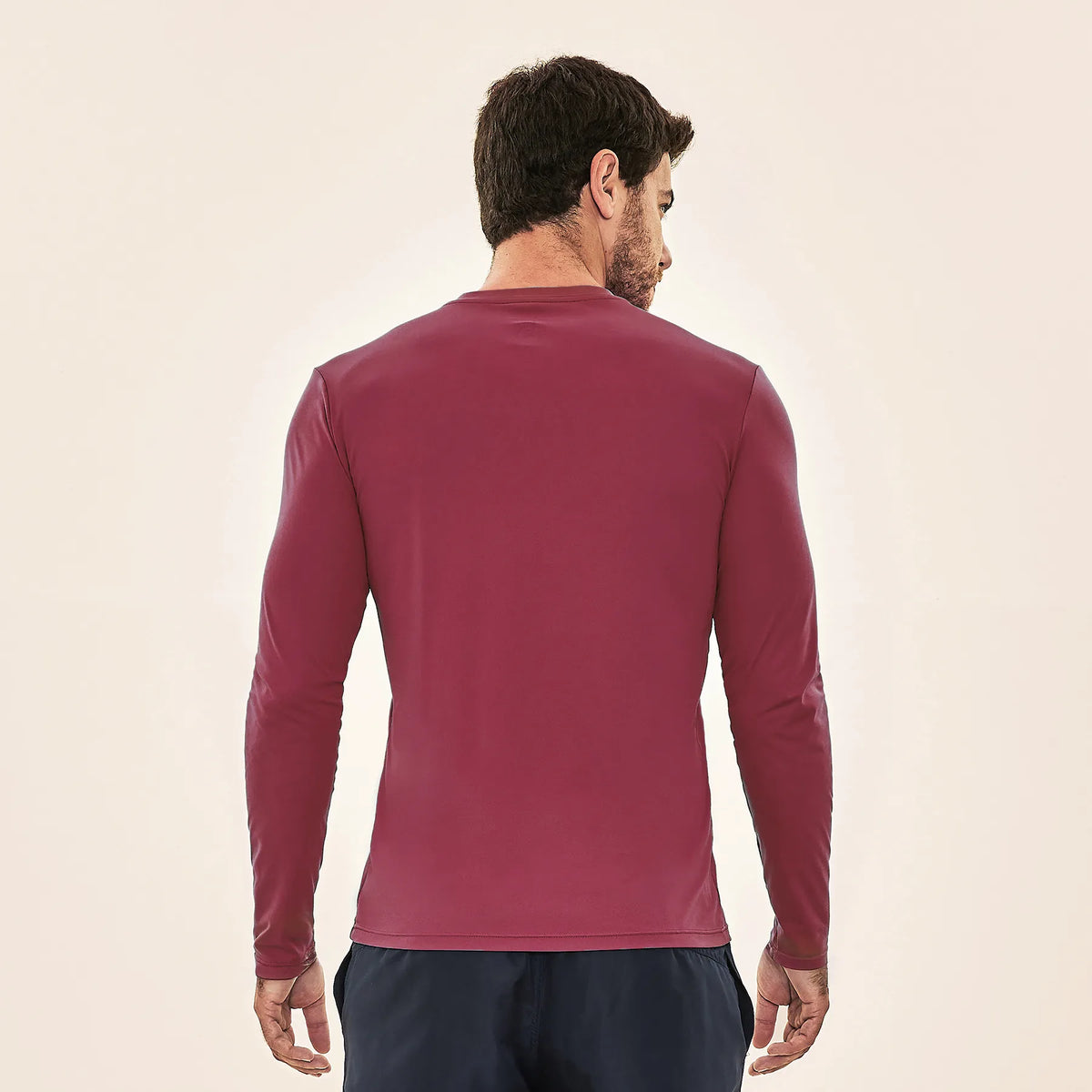 Camisa UV Masculina Com Proteção Solar Uvpro.-VERMELHO QUEIMADO