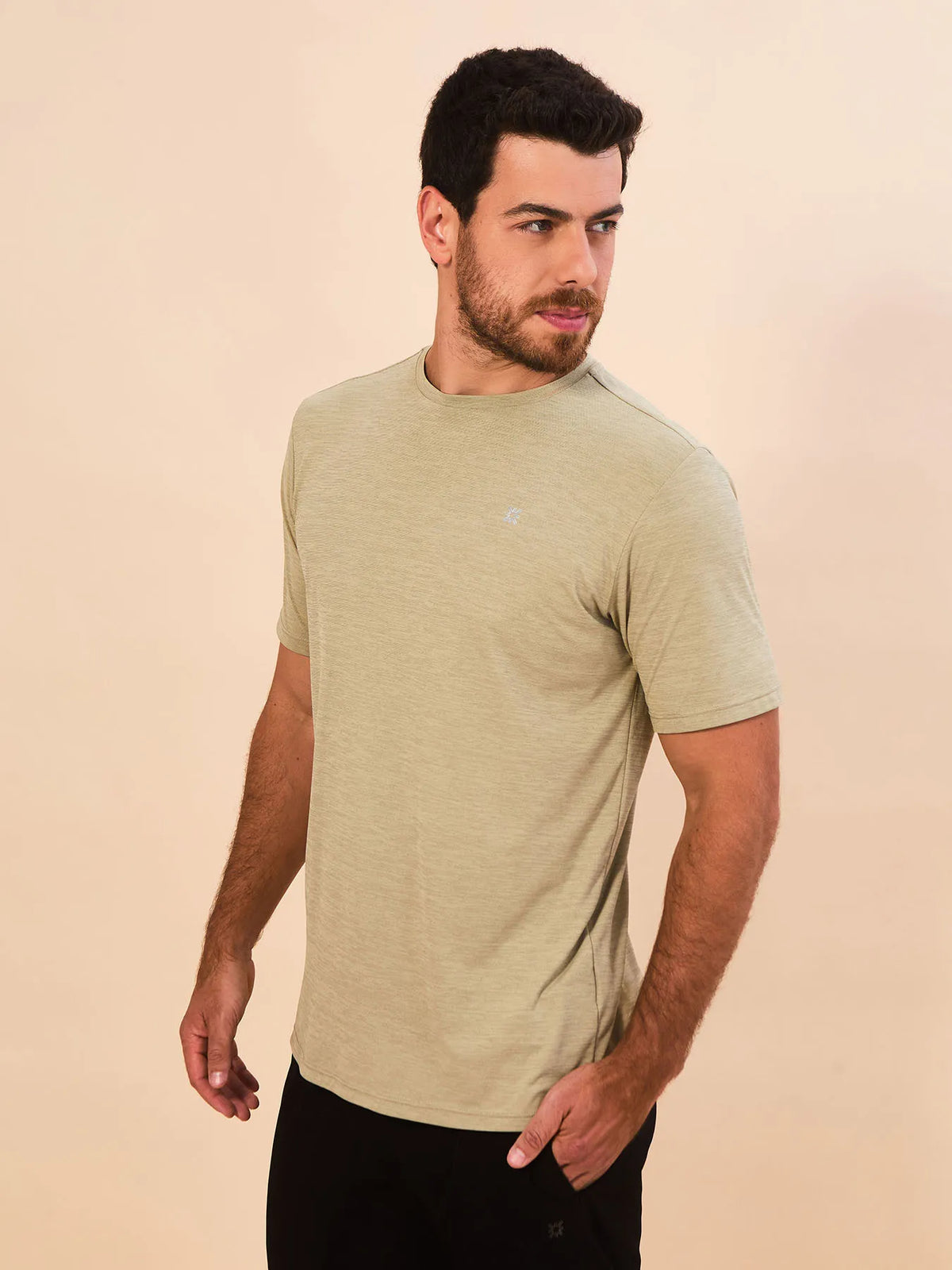 Camisa UV Masculina Com Proteção Solar New Fit Mescla MC - AREIA