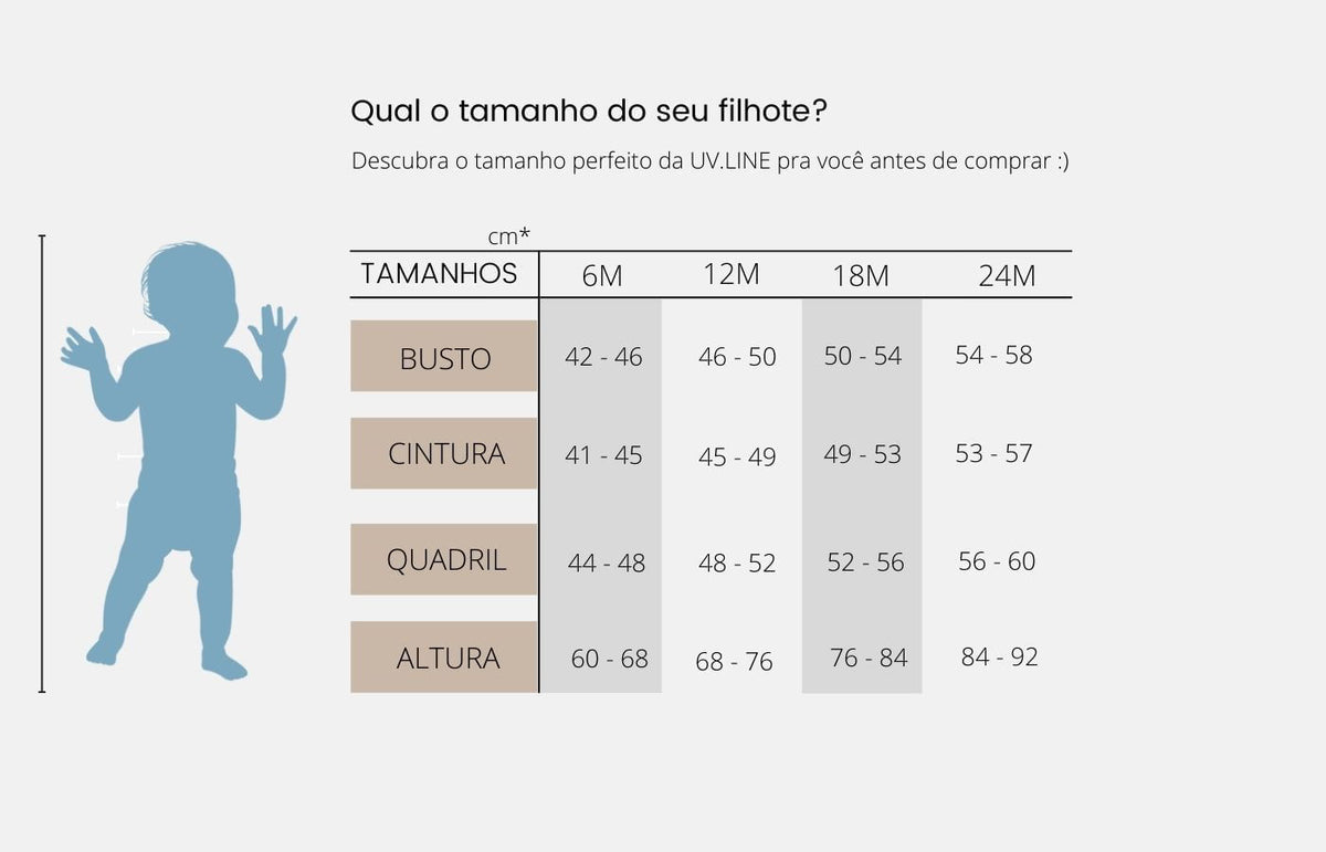 Camisa UV Bebê Com Proteção Solar-MALVA