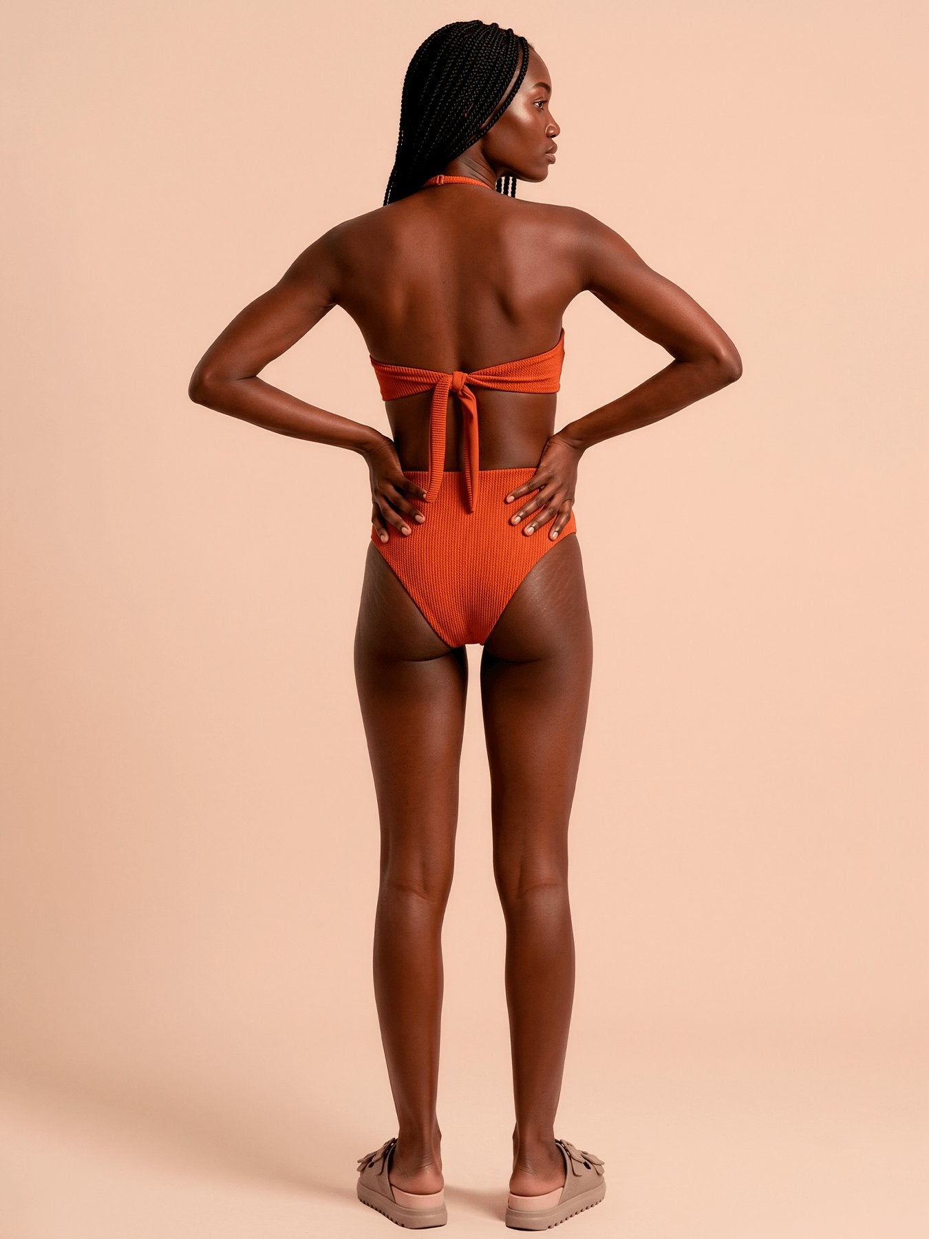 Biquíni UV Com Proteção Solar Bandeau Textura FEM - Pitanga