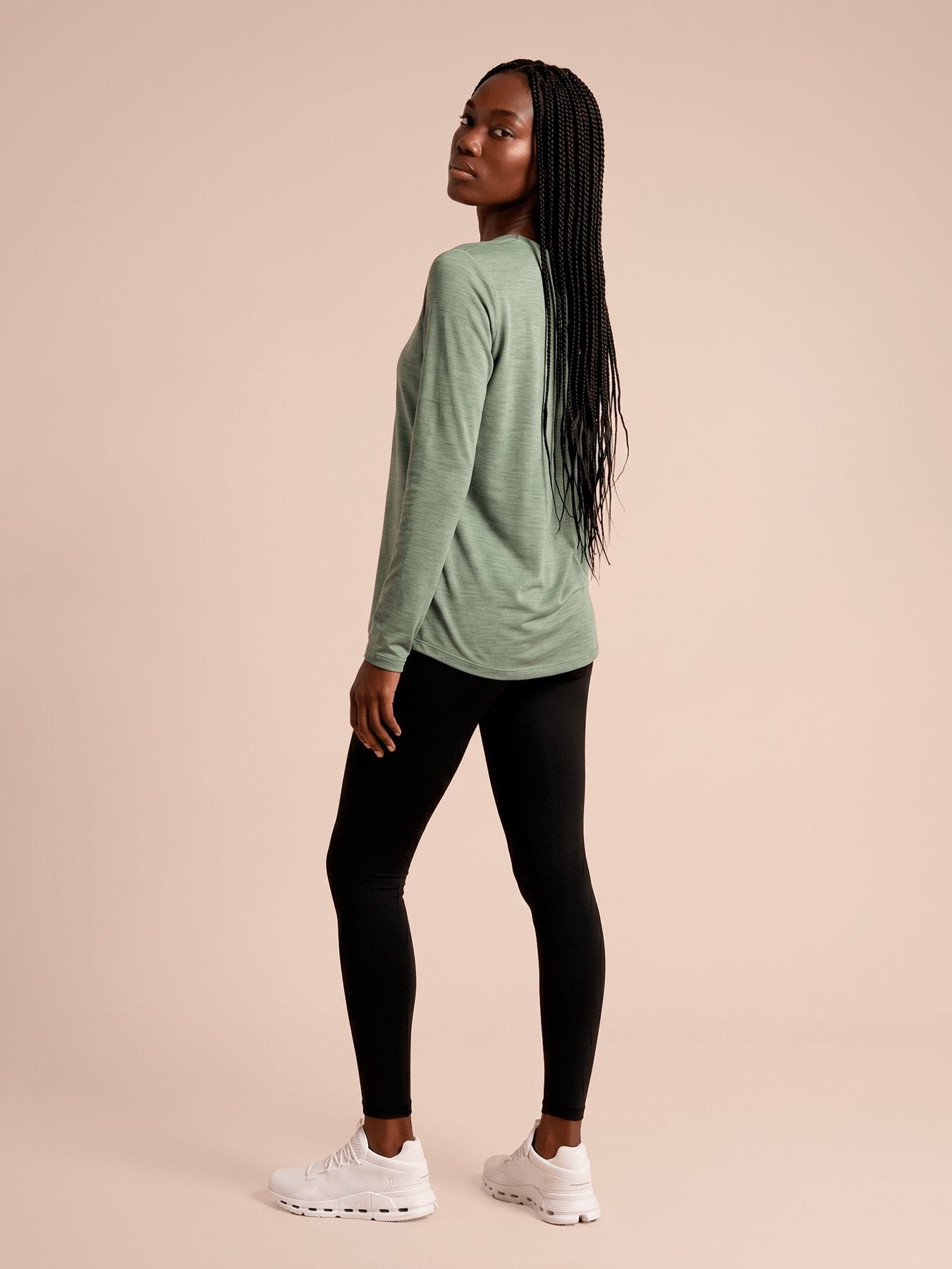 Camiseta UV Com Proteção Solar New Fit Mescla ML FEM - VERDE
