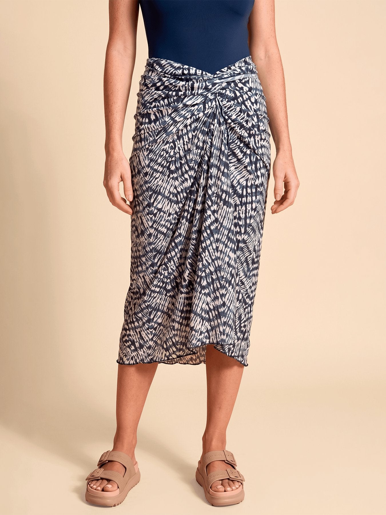Canga UV Com Proteção Solar FEM - Estampa Tie Dye Azul